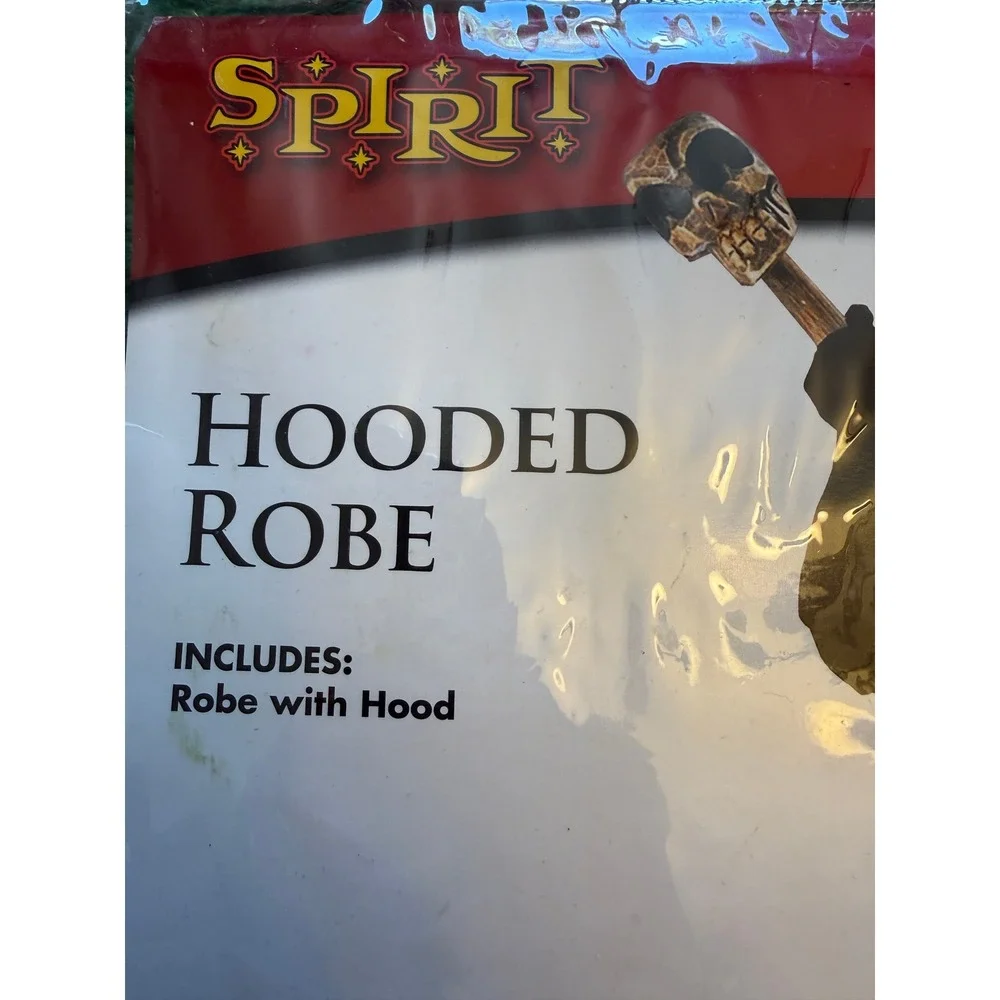 Spirit Halloween Hooded Robe Adult One Size Black New Grim Reaper Costume - Picture 4 of 4